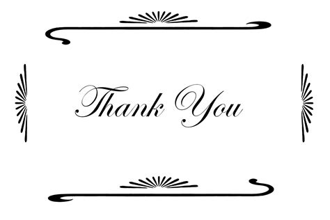 Thank You Card Black And White Printable